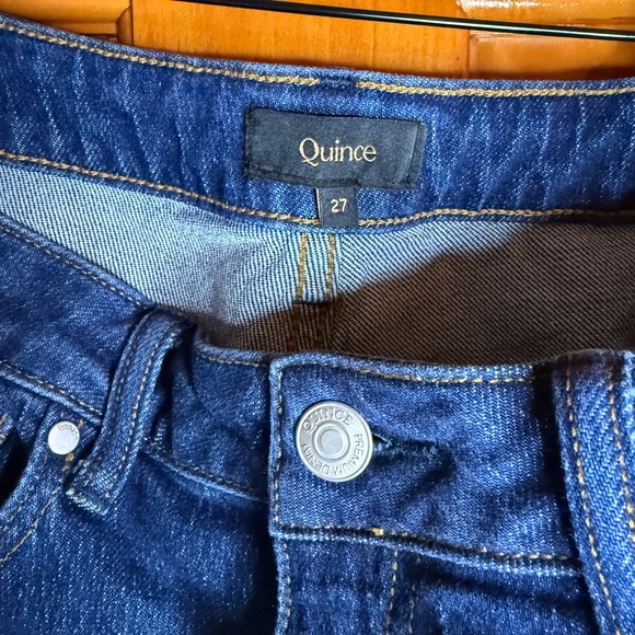 Quince Luna Stretch Slim Boyfriend Jeans Stormy Blue Womens Size 27 - Picture 3 of 10